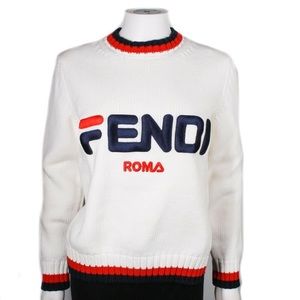 Fendi Roma: White, Red, and Blue crewneck/sweater